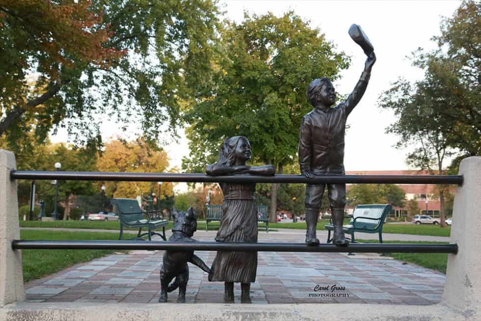 A Simpler Time | Riverside Park Bronze Sculpture